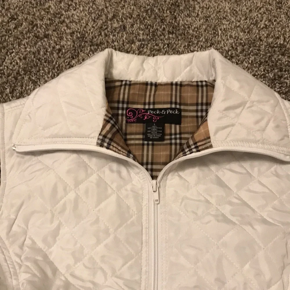 Peck & Peck zippered vest size Large
